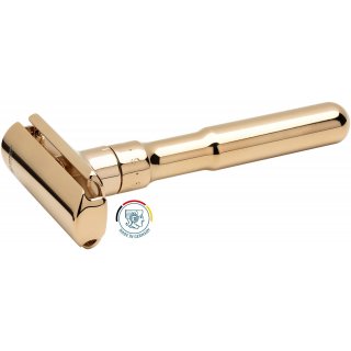 Merkur Rasierer FUTUR 702 mit Duoclip,Klingenspalt einstellbar, Glanzgold